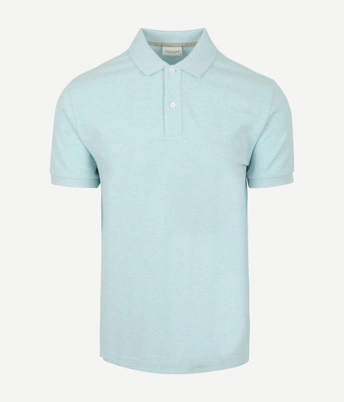 Profuomo piqué poloshirt aqua blauw