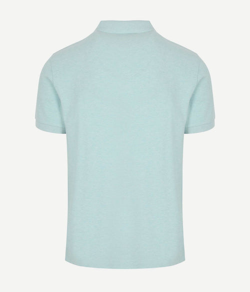 Profuomo piqué poloshirt aqua blauw