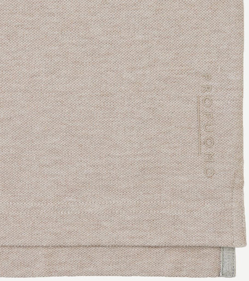 Profuomo piqué poloshirt beige