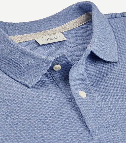 Profuomo piqué poloshirt blauw