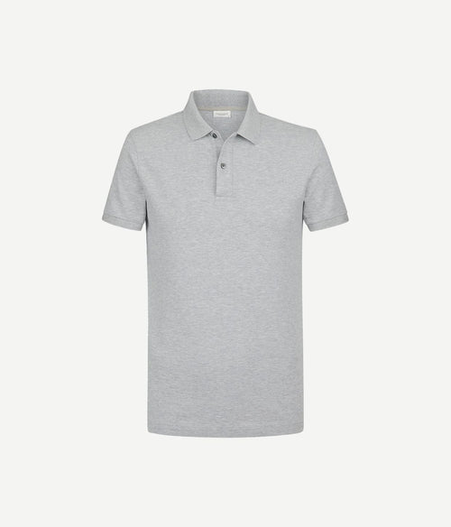 Profuomo piqué poloshirt grijs