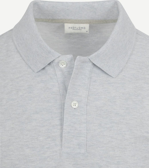 Profuomo piqué poloshirt grijs