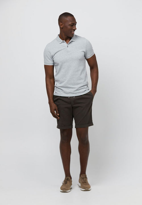 Profuomo piqué poloshirt grijs
