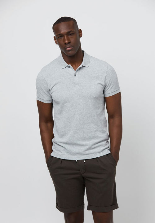 Profuomo piqué poloshirt grijs