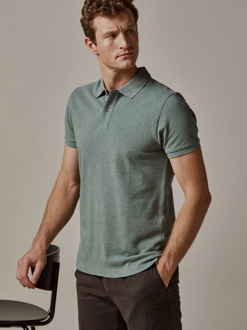 Profuomo piqué poloshirt groen