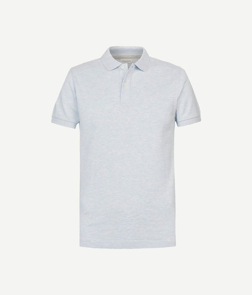 Profuomo piqué poloshirt lichtblauw