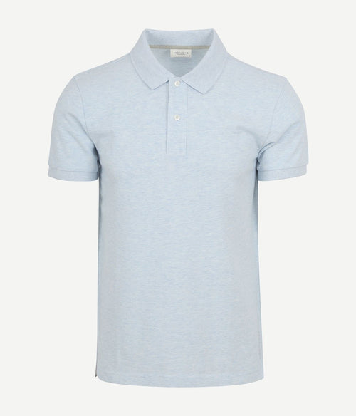 Profuomo piqué poloshirt lichtblauw