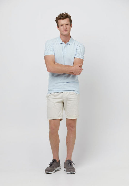 Profuomo piqué poloshirt lichtblauw