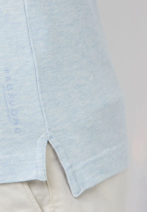 Profuomo piqué poloshirt lichtblauw
