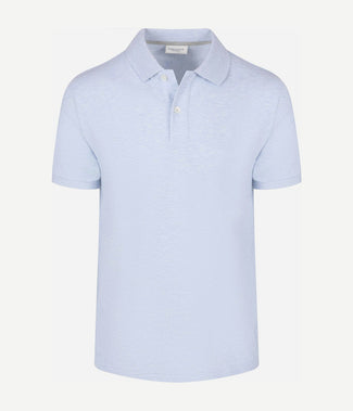 Piqué poloshirt melange lichtblauw