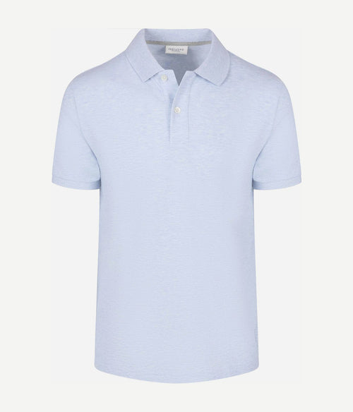 Piqué poloshirt melange lichtblauw