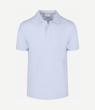 Piqué poloshirt melange lichtblauw