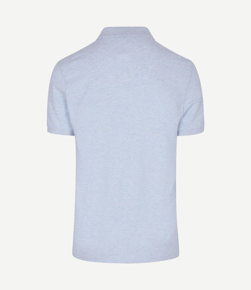 Piqué poloshirt melange lichtblauw