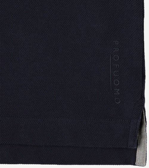 Profuomo piqué poloshirt donkerblauw