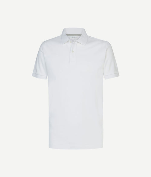Profuomo piqué poloshirt wit