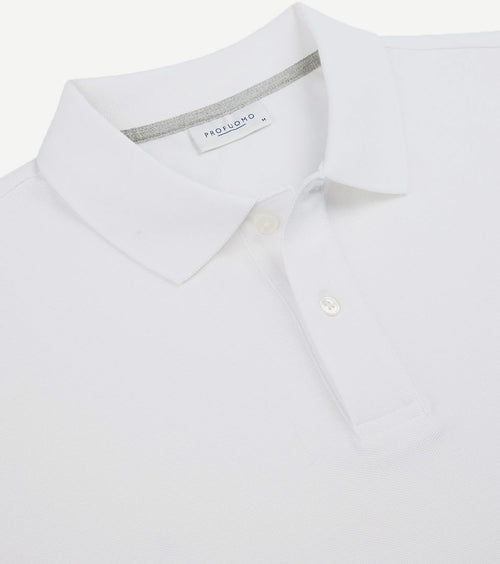 Profuomo piqué poloshirt wit