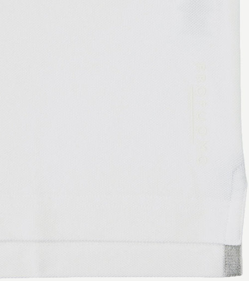 Profuomo piqué poloshirt wit