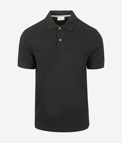 Profuomo piqué poloshirt zwart