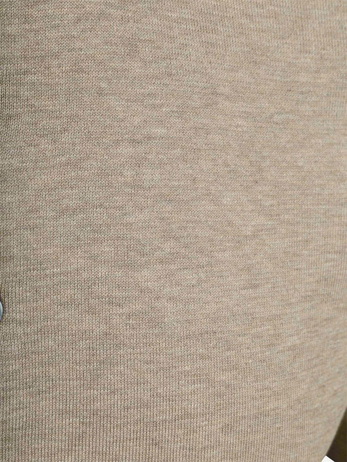 Knitted poloshirt beige