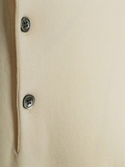 Knitted poloshirt ecru