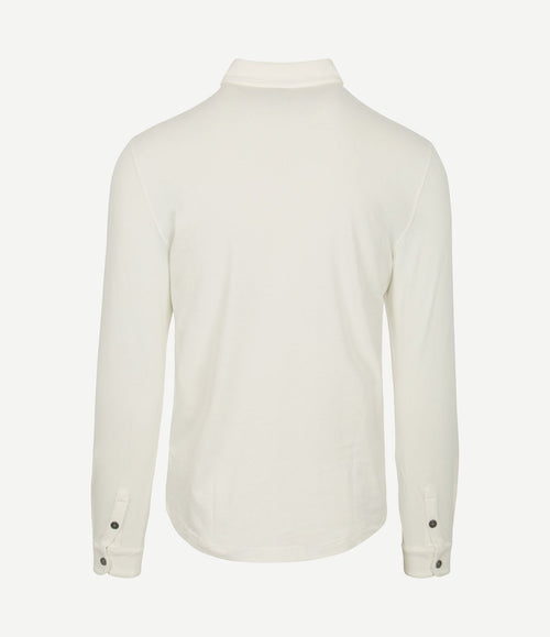 Longsleeve polo off white