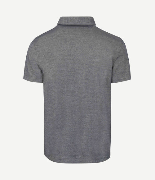 Poloshirt luxury knitted melange blauw