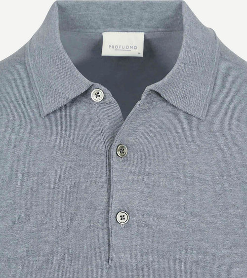 Profuomo poloshirt luxury knitted blauw