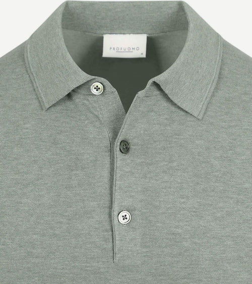 Profuomo poloshirt luxury knitted groen