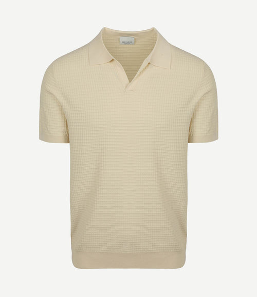 Poloshirt riva structure ecru