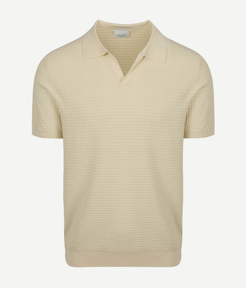 Poloshirt riva structure ecru