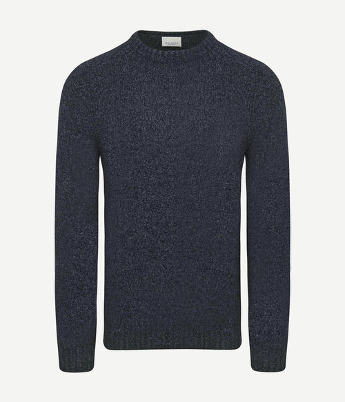 Profuomo pullover boiled wool donkerblauw
