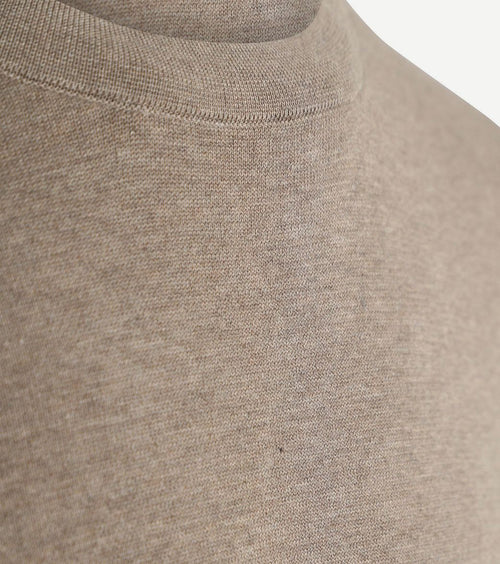 Profuomo pullover luxury basic taupe | Regular-fit