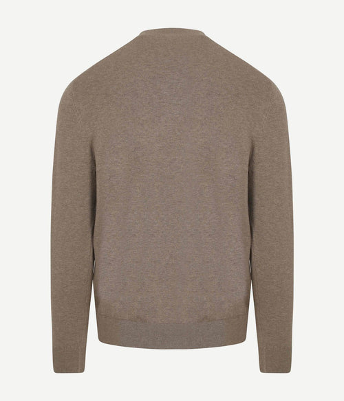 Profuomo pullover luxury basic taupe | Regular-fit