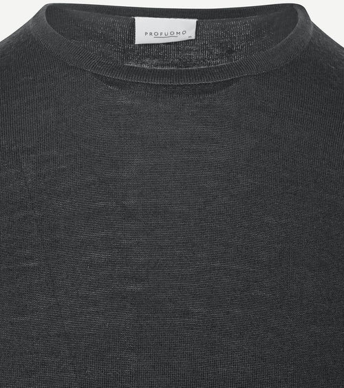 Profuomo pullover merinowol antraciet
