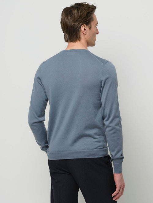 Pullover merinowol blauw