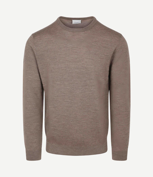 Pullover merinowol bruin
