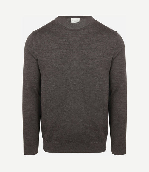 Pullover merinowol donkerbruin