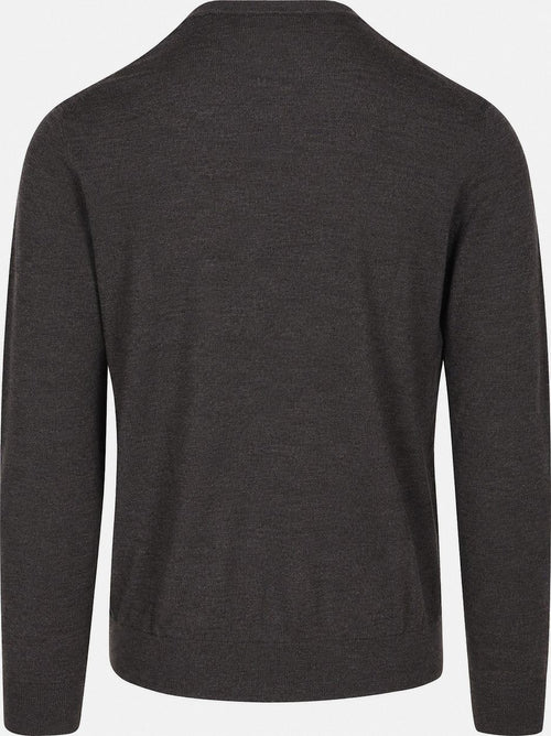Pullover merinowol donkerbruin
