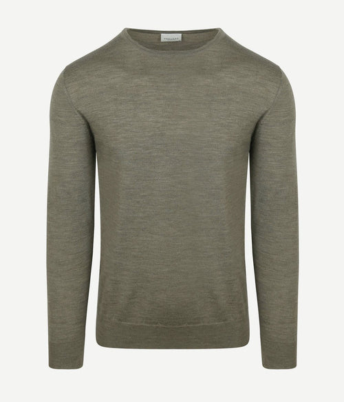 Profuomo pullover merinowol groen