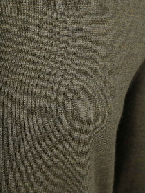 Pullover merinowol olive