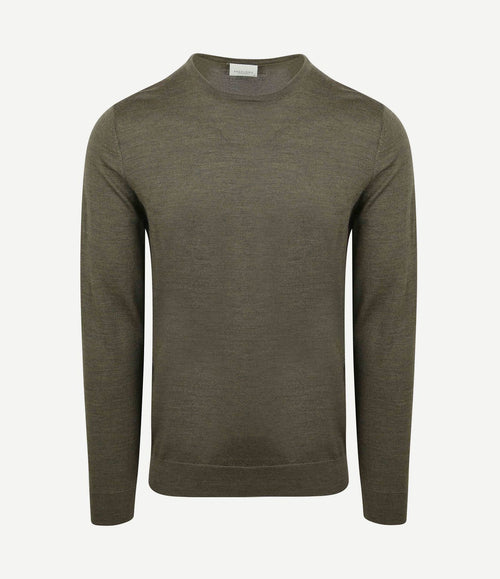 Pullover merinowol olive