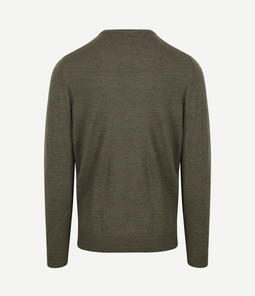 Pullover merinowol olive
