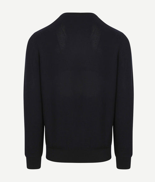 Pullover structure donkerblauw