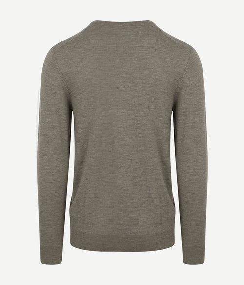 Profuomo pullover v-hals merinowol groen