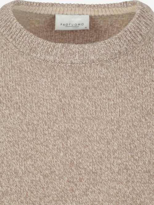 Profuomo pullover wol blend sand
