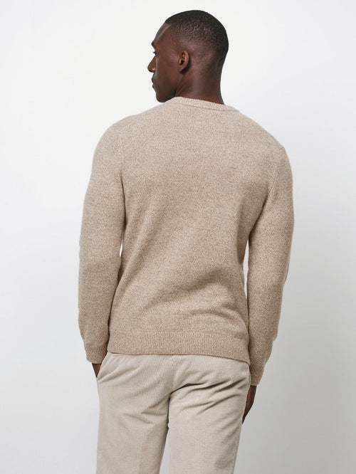 Pullover wol blend sand