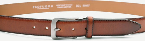Leren riem polish cognac