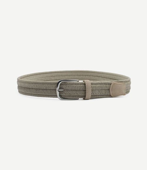 Waxed geweven riem khaki