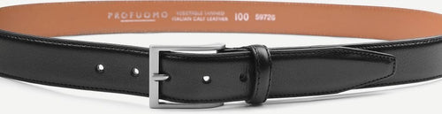Profuomo riem leer zwart