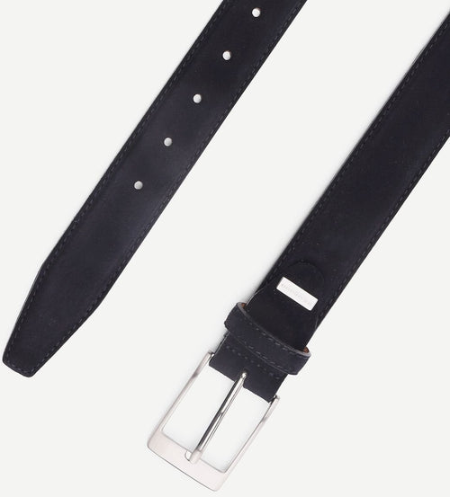 Profuomo riem suede donker blauw